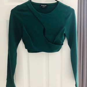 Bebe cropped top.